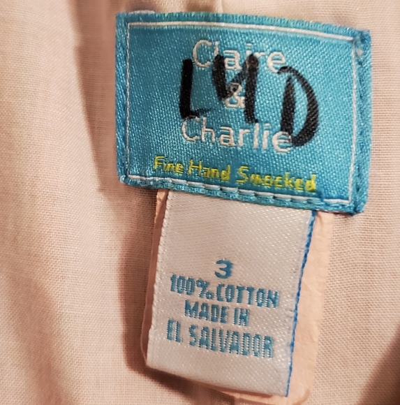 Smocked Christmas overalls- size 3 - Picture 6 of 6